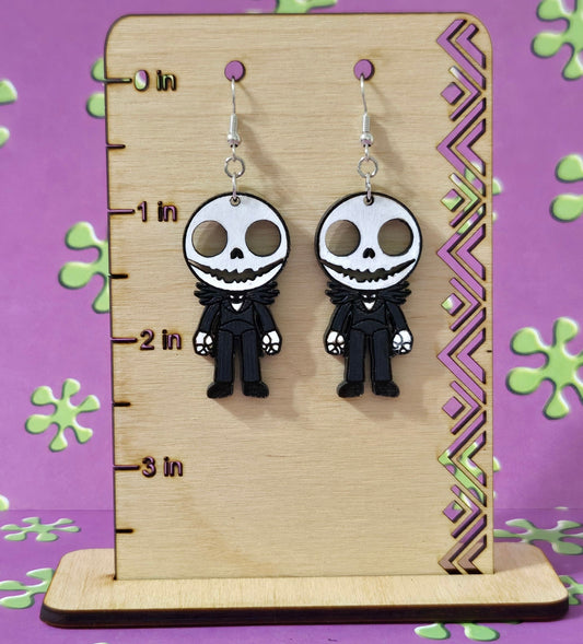 Jack Skellington Wooden Earring