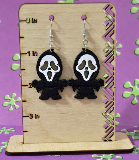 Ghostface Wooden Earring
