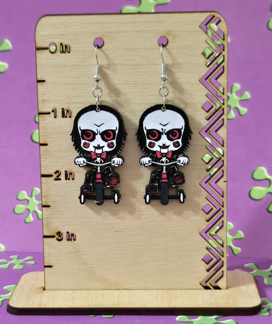 Jigsaw Wooden Earring